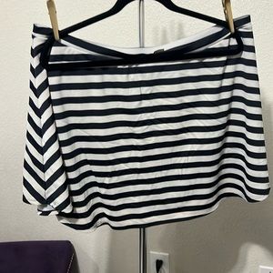 Striped Black & White Women’s Swim Skirt